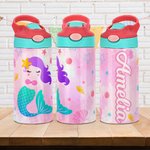 Bouteille d'eau thermos étanche pour enfants - Sirène personnalisée