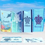 Asciugamano da spiaggia personalizzato con nome assorbente ed a rapida asciugatura essenziale per vacanze regalo perfetto per amici e famiglia