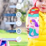 Bouteille d'eau thermos étanche pour enfants - Sirène personnalisée