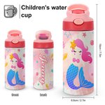 Bouteille d'eau thermos étanche pour enfants - Sirène personnalisée
