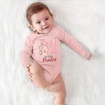 Personalisierte niedliche Aquarell Floral Bunny Initial 100% Baumwolle Baby Bodysuit mit Namen Urlaub Partei Outfit Ostern Baby Dusche Geschenk für Neugeborene