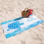 Asciugamano da spiaggia personalizzato con nome assorbente ed a rapida asciugatura essenziale per vacanze regalo perfetto per amici e famiglia