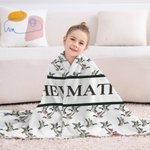 Personalized Cute Mallard Duck Name Soft Throw Blanket Home Decor Baby Shower Birthday Gift for Baby Newborn