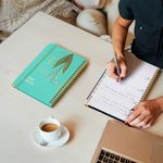 Personalized 2025 Planner Gold-rimmed Birth Flower A5 Notebook with Weekly Monthly Planning Pages and Tabs Office Birthday Gift for Coworkers Friends