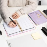 Personalized Birth Flower 2025 Planner Spiral A5 Name Notebook with Weekly and Monthly Planning Pages Birthday New Year Gift for Family Friends