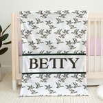 Personalized Cute Mallard Duck Name Soft Throw Blanket Home Decor Baby Shower Birthday Gift for Baby Newborn