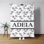 Personalized Cute Mallard Duck Name Soft Throw Blanket Home Decor Baby Shower Birthday Gift for Baby Newborn