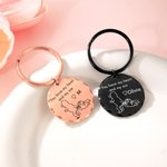 Llavero Personalizado You Have My Heart And My Ass Couple Stick Figure Keychain with Engraved Text Valentine's Day Anniversary Gift for Couple