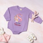 Personalisierte niedliche Aquarell Floral Bunny Initial 100% Baumwolle Baby Bodysuit mit Namen Urlaub Partei Outfit Ostern Baby Dusche Geschenk für Neugeborene