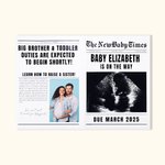 Periódico personalizado con texto y foto para anunciar el nacimiento de un bebé Regalo de Baby Shower para la madre