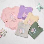 Personalisierte niedliche Aquarell Floral Bunny Initial 100% Baumwolle Baby Bodysuit mit Namen Urlaub Partei Outfit Ostern Baby Dusche Geschenk für Neugeborene