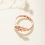 Personalised Birthstone Love Embrace Hug Adjustable Ring with Engraved Name and Card Dainty Jewellery Birthday Anniversary Gift for Women