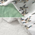 Personalized Cute Mallard Duck Name Soft Throw Blanket Home Decor Baby Shower Birthday Gift for Baby Newborn