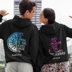 Personalised Anchor Compass Always Deserved Longed Couple T-shirt Sweatshirt Hoodie with Initial and Name Valentine's Day Anniversary Gift for Him Her