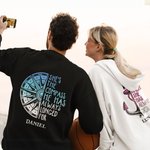 Personalised Anchor Compass Always Deserved Longed Couple T-shirt Sweatshirt Hoodie with Initial and Name Valentine's Day Anniversary Gift for Him Her