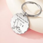Llavero Personalizado You Have My Heart And My Ass Couple Stick Figure Keychain with Engraved Text Valentine's Day Anniversary Gift for Couple