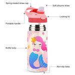 Bouteille d'eau thermos étanche pour enfants - Sirène personnalisée