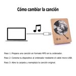 Tocadiscos de madera con foto personalizada reproduciendo tu canción favorita regalo para aniversarios y San Valentín para parejas