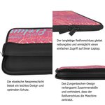 Personalisierte Bunte Wortwolken Laptoptasche mit Namen Notebook Laptop Hülle Geburtstag Geschenk für Damen Herren