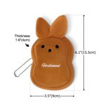 Personalized Macaron Color Cute Bunny Plush Coin Purse Wallet with Name Easter Basket Stuffers Birthday Gift for Kids