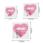 Personalized Cartoon Couple Hugging Love Rose Paper Flower Shadow Box Frame with Name Valentine's Day Anniversary Gift for Couple