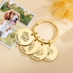 Llavero personalizado con foto de mascota 1-4 fotos y nombre grabado regalo conmemorativo y de cumpleaños para amante de las mascotas