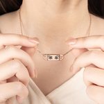 Gepersonaliseerde unieke ogen naam ketting sierlijke sieraden verjaardag verjaardag Valentijnsdag cadeau voor vrouwen