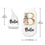 Ensemble d'emmaillotage et de bonnet à nœuds en coton multicolore personnalisé Cadeau d'anniversaire de douche de bébé pour les nouveaux-nés