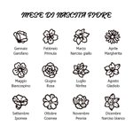 Bracciale linea cerata personalizzato minimalista regolabile 1-8 fiore di nascita regalo di compleanno e San Valentino per donne