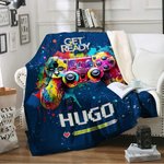 Manta suave personalizada con tinta de color 