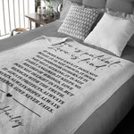 Manta personalizada Love Is Patient con nombres San Valentín Regalo de boda para recién casados