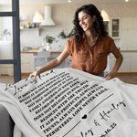 Manta personalizada Love Is Patient con nombres San Valentín Regalo de boda para recién casados