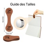 Marque-page Magnétique en Cuir Personnalisé avec Initiales Florales Cadeau Anniversaire pour Amoureux de Lecture