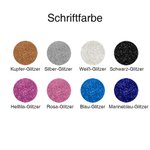 Personalisierte Wasserdichte PU-Leder Glitzername Kosmetiktasche mit Trennfach und Griff Urlaub Essentials Geburtstag Hochzeit Geschenk für Damen