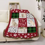 Personalisierte Multicolor Paw Prints Hund Katze Fotos Fransen weiche Decke mit Namen Home Decor Memorial Sympathie Haustier Verlust Geschenk für Tierliebhaber