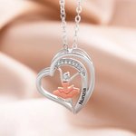 Collana personalizzata con nome e ballerina in danza con ciondolo a cuore disponibile in 2 colori regalo per appassionati di danza