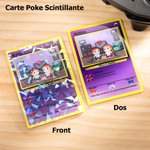 Carte Poke Personnalisée avec Titre Nom Texte et Personnage de Pixels Collection de Cartes de Jeux Cadeau Anniversaire Sant-Valentin pour Couple
