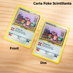Carte Poke Personnalisée avec Titre Nom Texte et Personnage de Pixels Collection de Cartes de Jeux Cadeau Anniversaire Sant-Valentin pour Couple