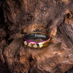Personalisierter 4 Elemente Ring mit Innengravur Avatar – Der Herr der Elemente Wasser Erde Feuer Luft Geschenk für Avatar-Fans
