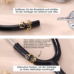 Personalisierter Stethoskop Anhänger mit Geburtsstein ID-Tag Namensschild Tag der Pflege Abschluss Geschenk für Arzt Krankenschwester Pflegekräfte