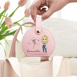 Personalisierte Zodiac Geburt Blume tragbare Leder Hand-held-Schmuck-Etui mit Namen Geburtstag Brautjungfer Muttertag Geschenk für Frauen