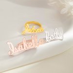 Personalisierte zierliche 3D Bubble Name Ring Multicolor verfügbar Frau Schmuck Geburtstag Jahrestag Valentinstag Geschenk für Sie