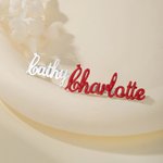 Personalisierte zierliche 3D Bubble Name Ring Multicolor verfügbar Frau Schmuck Geburtstag Jahrestag Valentinstag Geschenk für Sie