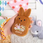 Personalisierte 2025 Ostereier Plüschhase Bunte Geldbörse Geldbeutel mit Namen Geburtstag Zurück zur Schule Ostergeschenk für Kinder