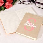 Journal en cuir A5 avec 100 pages lignées Cadeau d'anniversaire Cadeau de bureau pour les amis Famille Collègues