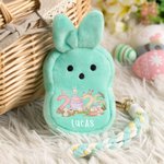 Personalisierte 2025 Ostereier Plüschhase Bunte Geldbörse Geldbeutel mit Namen Geburtstag Zurück zur Schule Ostergeschenk für Kinder