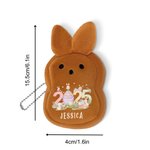 Personalized 2025 Easter Eggs Colorful Bunny Plush Wallet Coin Purse with Name Birthday Back to School Easter Gift for Kids