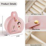 Personalisierte Zodiac Geburt Blume tragbare Leder Hand-held-Schmuck-Etui mit Namen Geburtstag Brautjungfer Muttertag Geschenk für Frauen