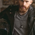 Personalized Monogram Motorcycle Helmet Necklace with Engraved Name and Box Birthday Father's Day Valentine's Day Gift for Men