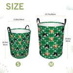 Cesta de almacenaje de gran capacidad con asa personalizada con la huella de la pata de la mascota 1-5 Avatares de mascotas Regalo de inauguración de la casa para los amantes de los perros y los gatos